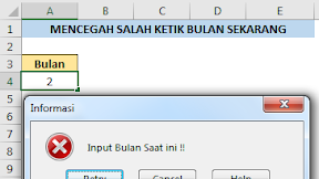 Mencegah Salah Ketik Bulan Saat Ini Dengan Data Validation Excel